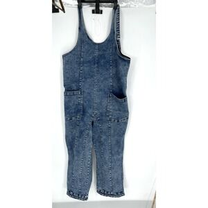Blakeley Designs Women's Size 2X Stretchy Denim Overalls Acid Wash